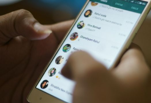 WhatsApp on a phone
