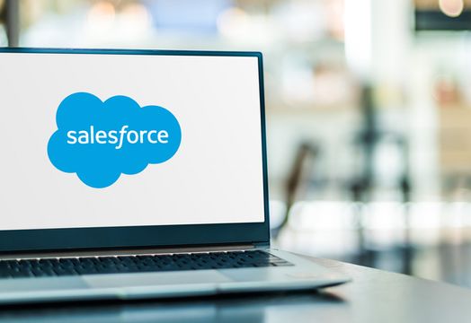 Salesforce on a computer