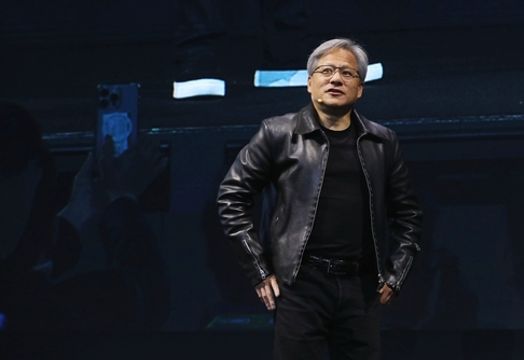Jensen Huang in leather jacket