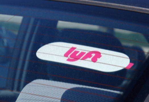 Lyft label on a vehicle