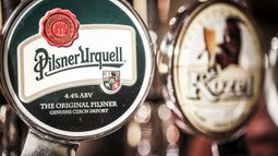 A Pilsner Urquell beer pump