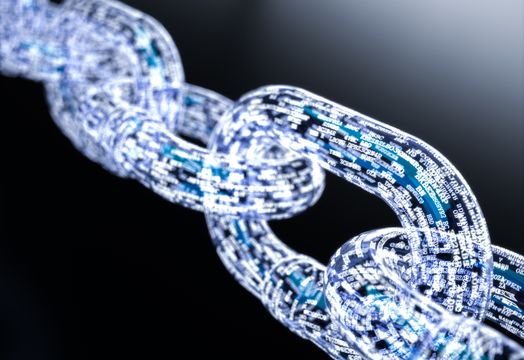 An illustration symbolizing blockchain