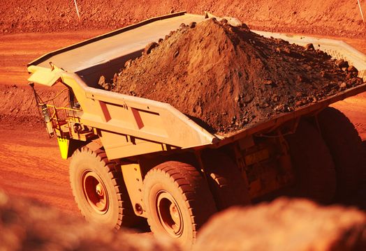 truck transports ore